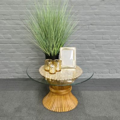 Wheat Sheaf Side Table by John McGuire, 1970s-OLQ-2036619