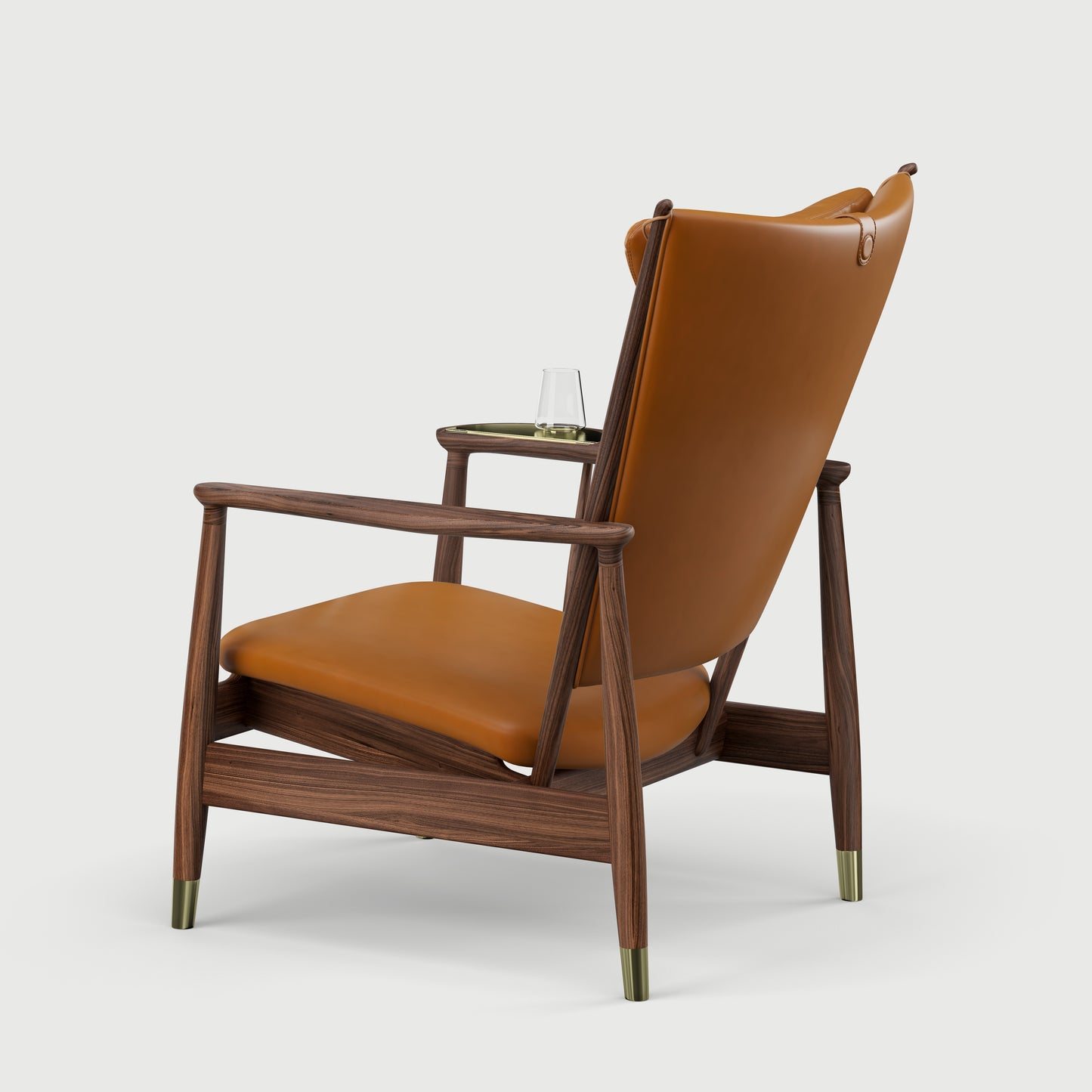 THE WHISKY CHAIR by House of Finn Juhl #Walnut / Vegetal Leather | Cognac / Walnut (95) / Vegetal Leather | Cognac / Walnut (95)