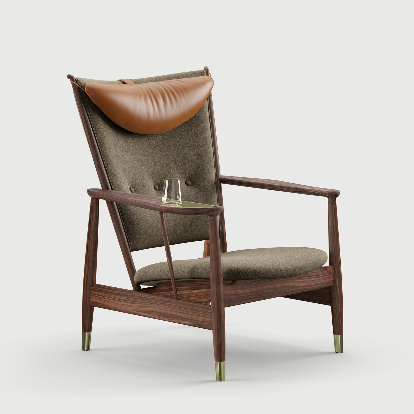 THE WHISKY CHAIR by House of Finn Juhl #Walnut / Hallingdal | 227 / Vegetal Leather | Cognac / Walnut (95)