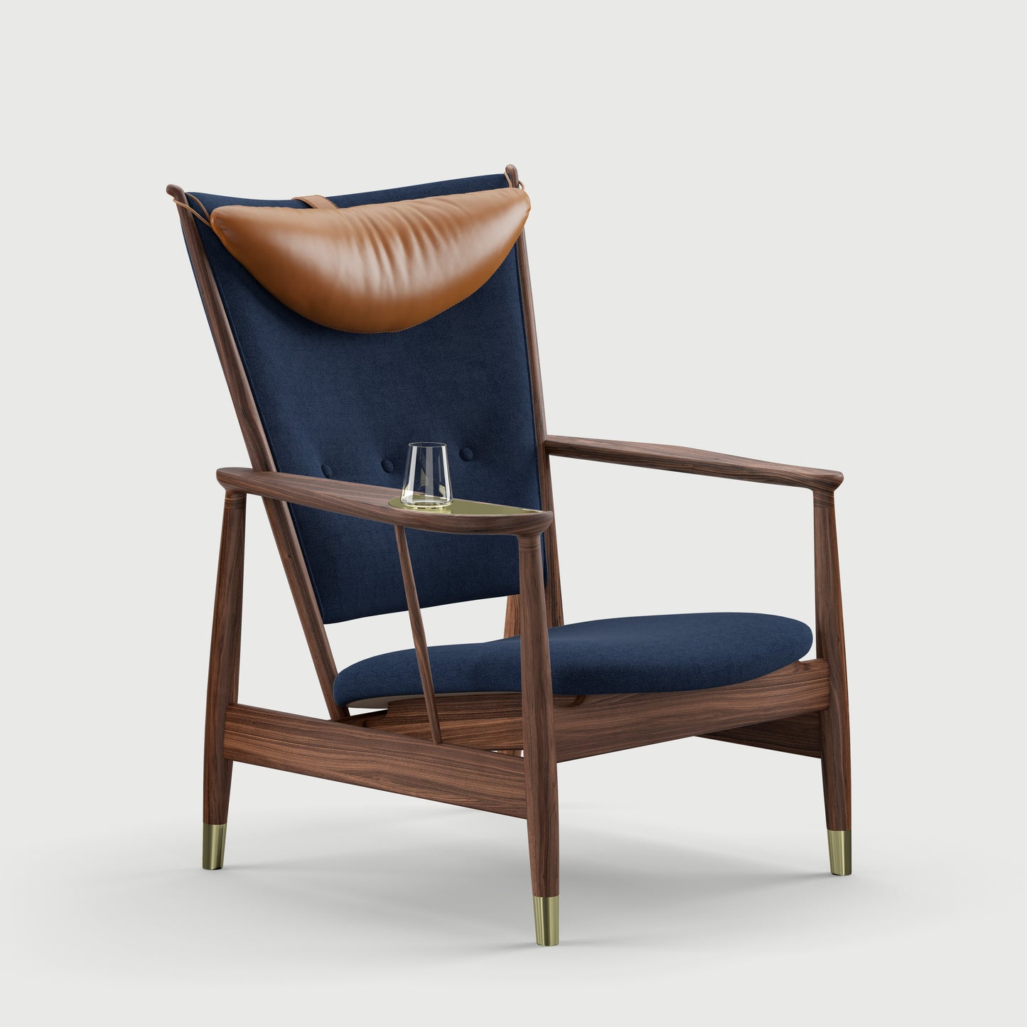 THE WHISKY CHAIR by House of Finn Juhl #Walnut / Hallingdal | 764 / Vegetal Leather | Cognac / Walnut (95)