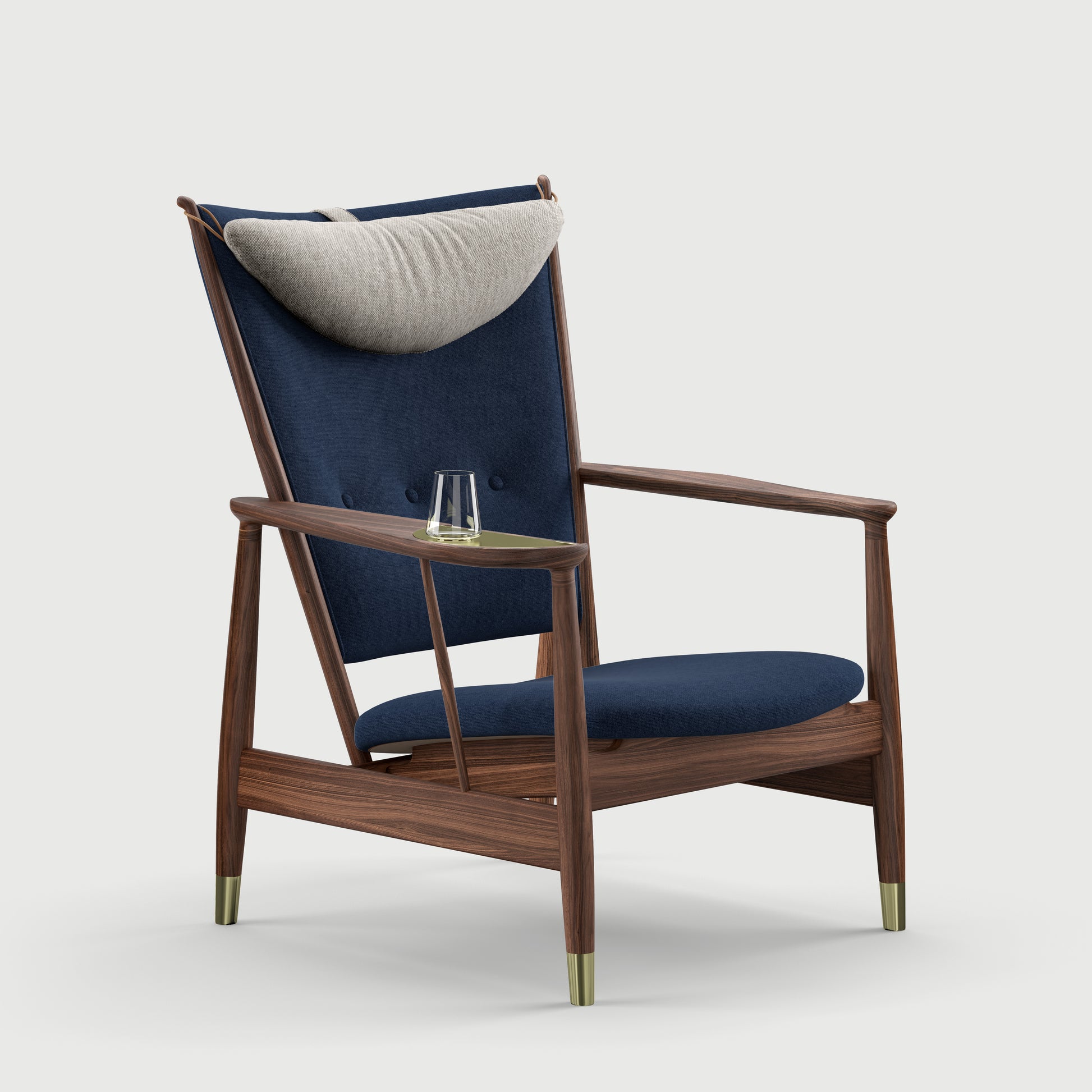 THE WHISKY CHAIR by House of Finn Juhl #Walnut / Vidar | 152 / Vegetal Leather | Cognac / Walnut (95)