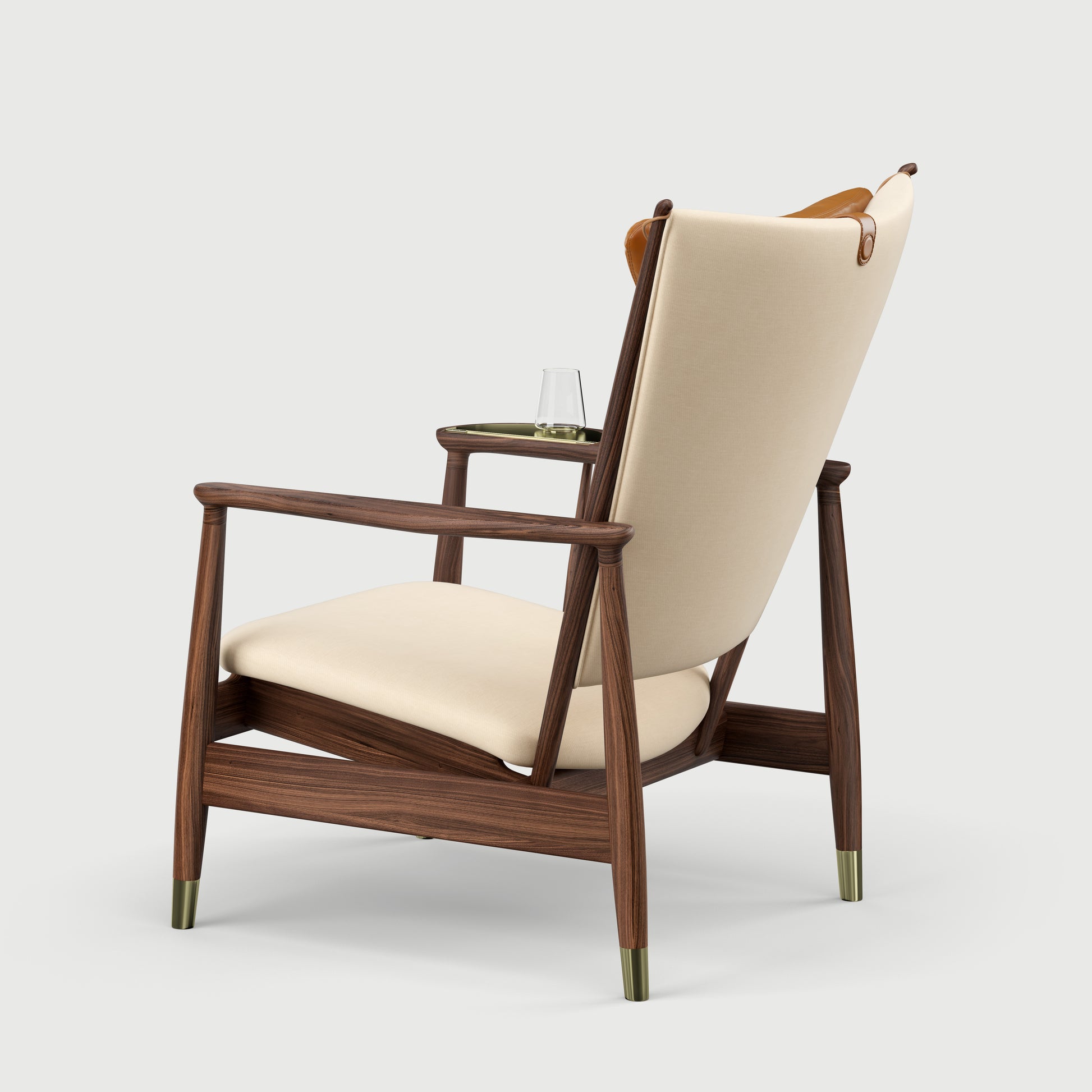 THE WHISKY CHAIR by House of Finn Juhl #Walnut / Watercolour | Cast Iron / Vegetal Leather | Cognac / Walnut (95)