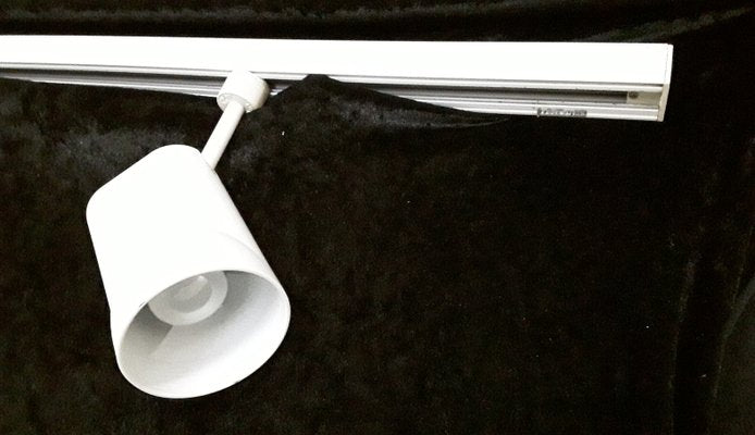 White 2-Spotlight Strip Ceiling Lamp from Staff, 1970s-HOI-869101