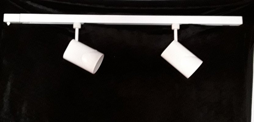 White 2-Spotlight Strip Ceiling Lamp from Staff, 1970s-HOI-869101