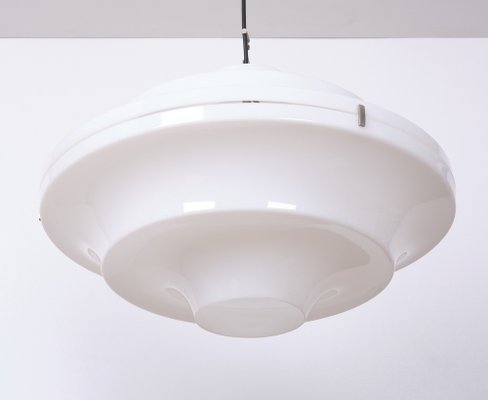 White Acrylic Ceiling Lamp by Yki Nummi, 1970s-GCG-1286736