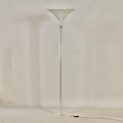 White Acrylic Glass Floor Lamp by Harco Loor, 1980s-ZT-1133928