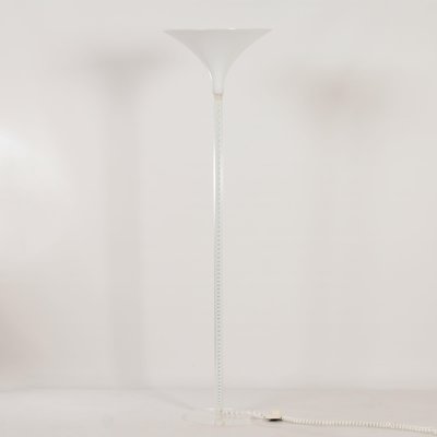 White Acrylic Glass Floor Lamp by Harco Loor, 1980s-ZT-1133928