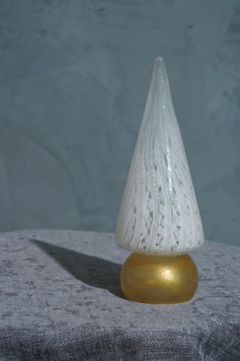 White and Gold Murano Art Glass Tree Sculpture, 1980-UH-1121963