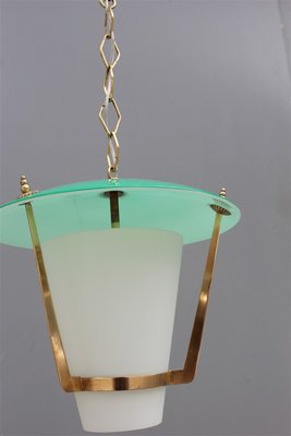 White and Green Murano Glass Lantern from Stilnovo, 1950s-EH-664124