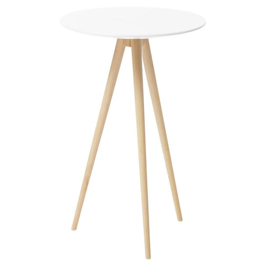 White and Natural Trip Side Table by Storängen Design