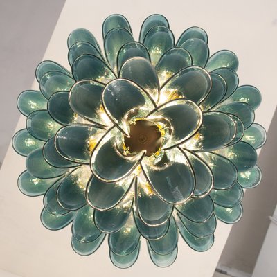 White and Octanium Murano Glass Petal Chandelier, Italy, 1990s-MPO-1815142