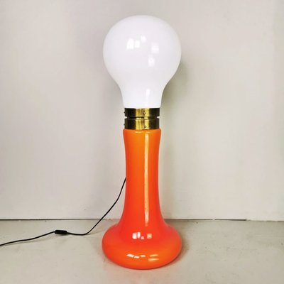 White and Orange Glass Lamp by Birille Nason for Mazzega, 1970s-PRS-1142144