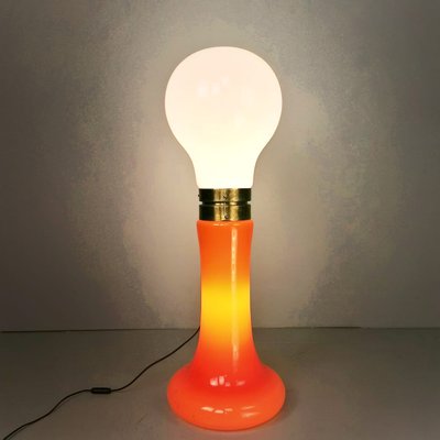 White and Orange Glass Lamp by Birille Nason for Mazzega, 1970s-PRS-1142144