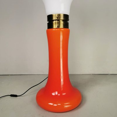 White and Orange Glass Lamp by Birille Nason for Mazzega, 1970s-PRS-1142144