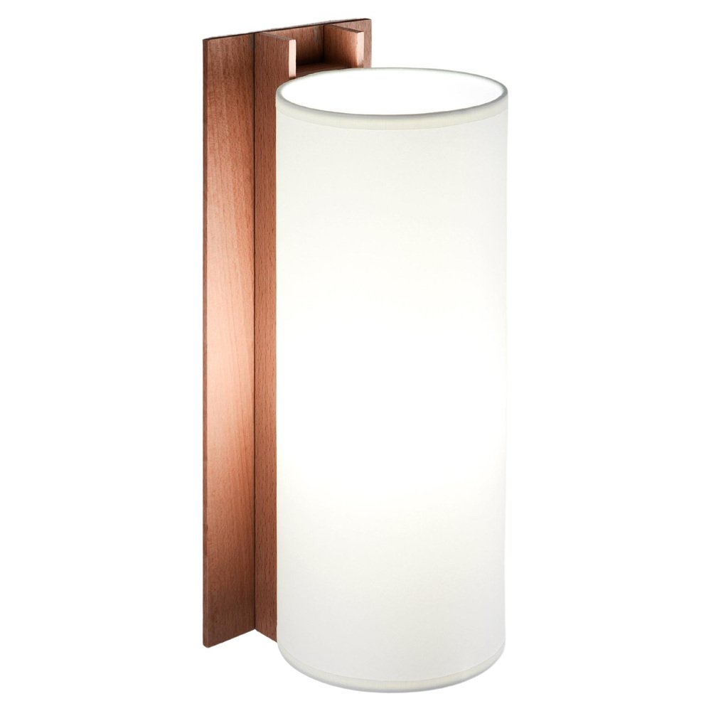 White and Walnut TMM Largo Wall Lamp by Miguel Milá