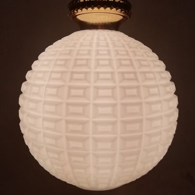 White Balloon Opal Glass Ceiling Lamp, 1980s-RGF-796406