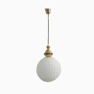 White Balloon Opal Glass Ceiling Lamp, 1980s-RGF-796406