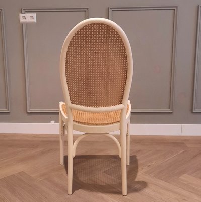 White Bentwood and Rattan Chair from Thonet, 1970s-SJU-1367155