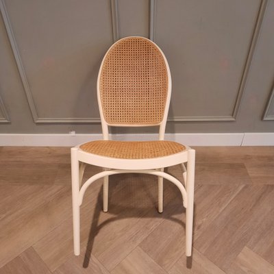 White Bentwood and Rattan Chair from Thonet, 1970s-SJU-1367155