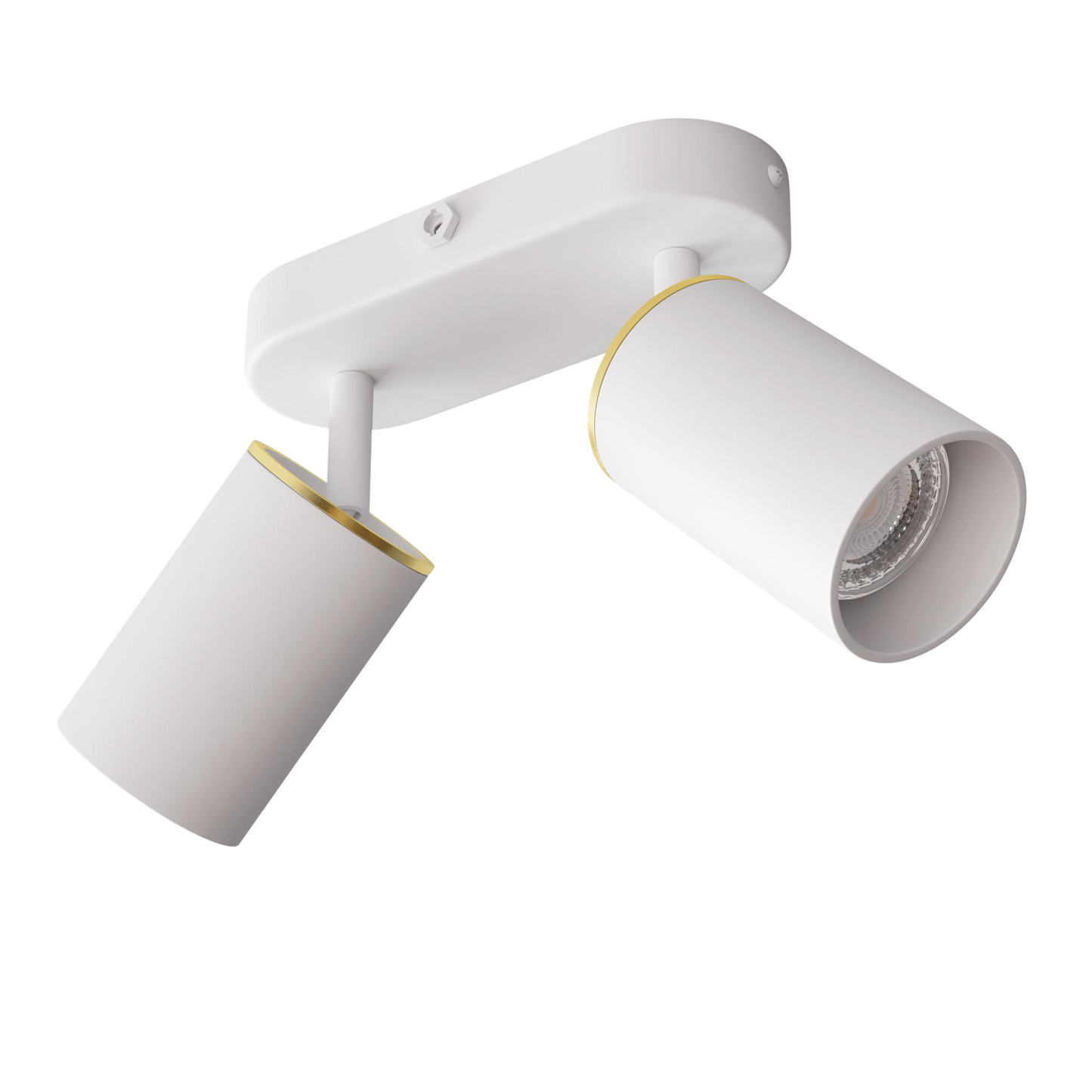 Edgespot Double 65 Spot by Edgeform #White / Brass