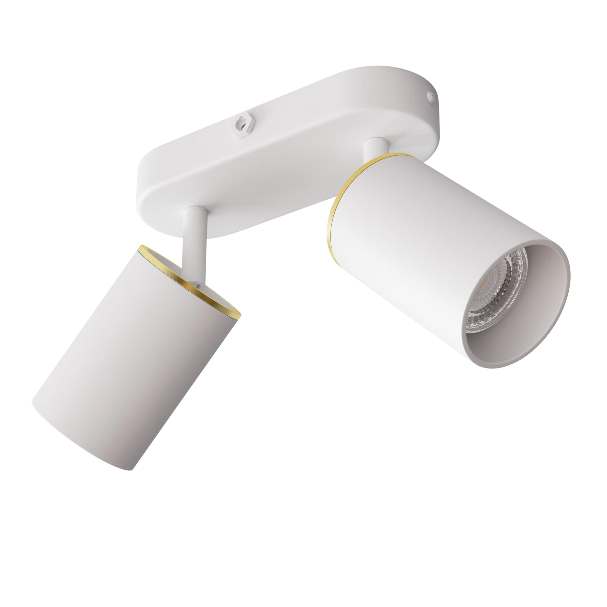 Edgespot Double 65 Spot by Edgeform #White / Brass