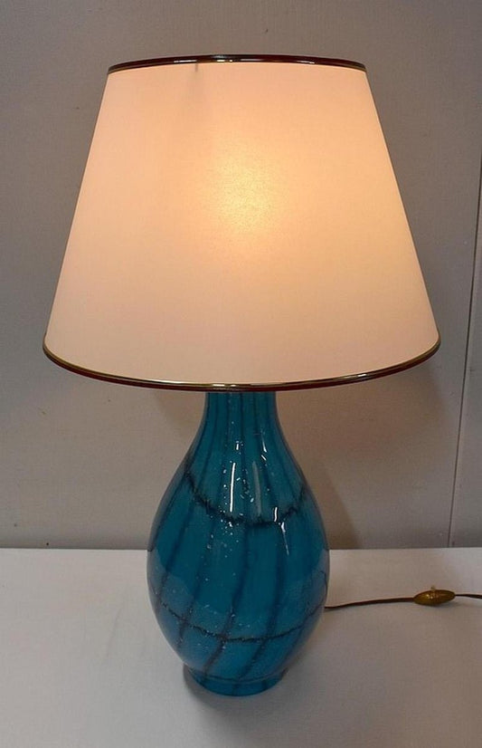 White & Blass Glass Table Lamp, 1950s