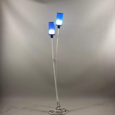 White Blue Floor Lamp, 1960s-CQE-674284