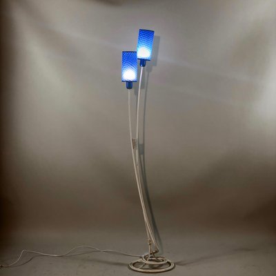 White Blue Floor Lamp, 1960s-CQE-674284