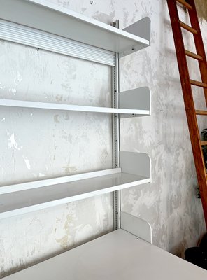 White Bookcase with Integrated Desk from Lips Vago, Italy, 1970s-BVG-1225570