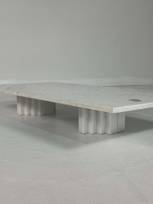 White Carrara Marble Coffee Table