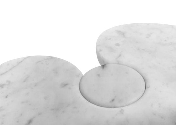 White Carrara Marble Eros Coffee Tables by Angelo Mangiarotti for Skipper, 1976, Set of 2-RPH-864633