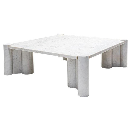 White Carrara Marble Jubo Coffee Table by Gae Aulent for Knoll Inc, 1960s