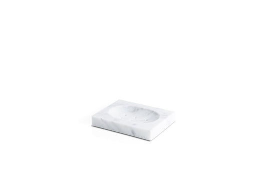 White Carrara Marble Soap Dish from FiammettaV Home Collection