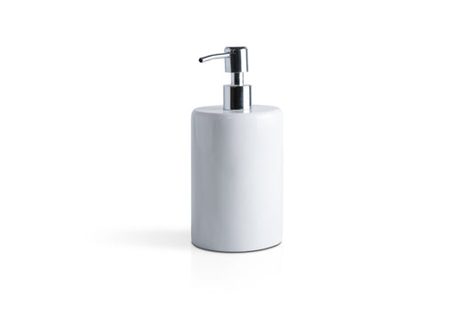 White Carrara Marble Soap Dispenser from FiammettaV Home Collection