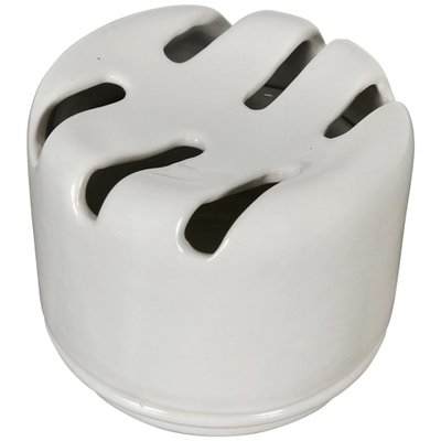 White Ceramic Ashtray Liisi by Liisi Beckmann for Gabbianelli, Italy, 1970s-LYQ-1171720