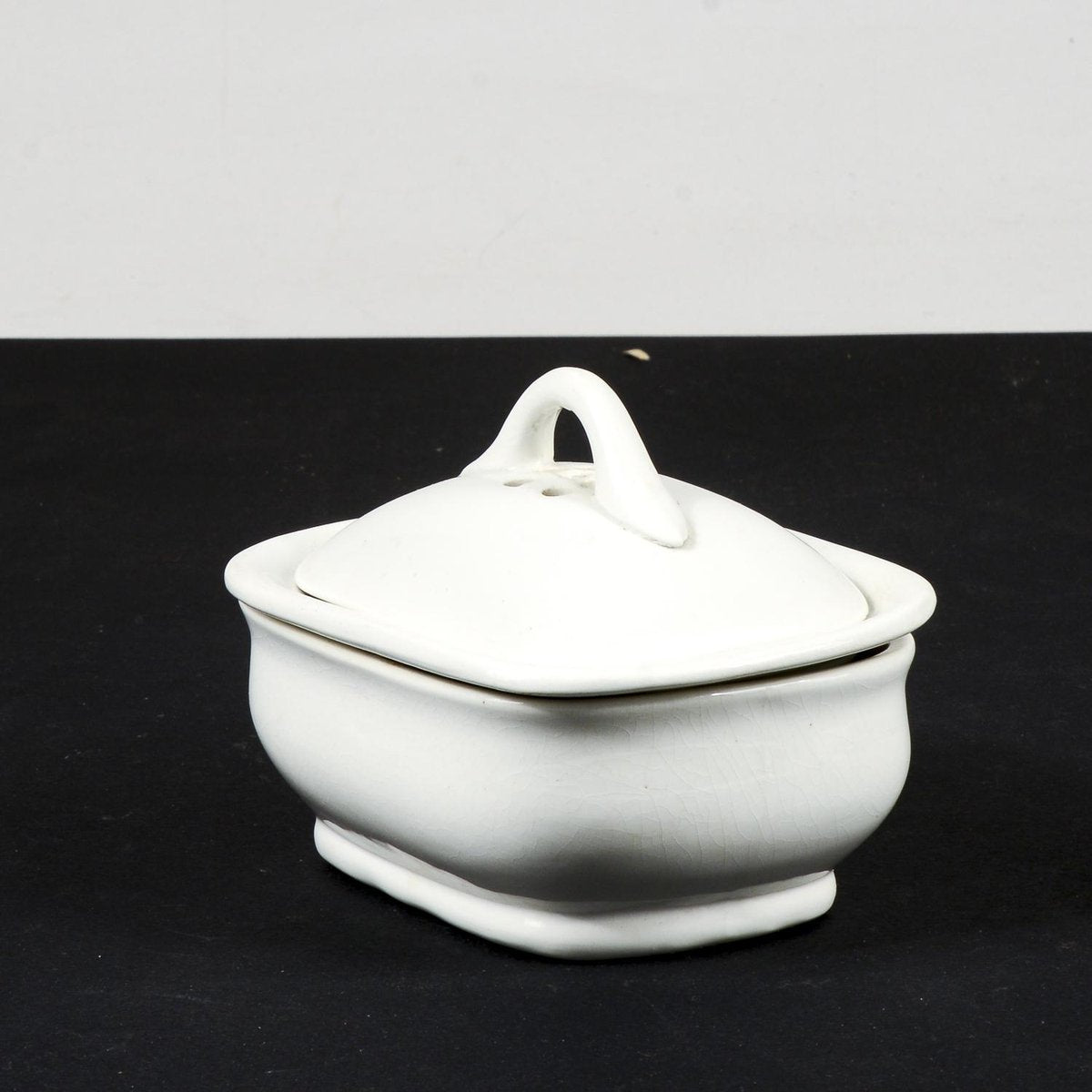 White Ceramic Box or Soap Holder by S.C. Richard