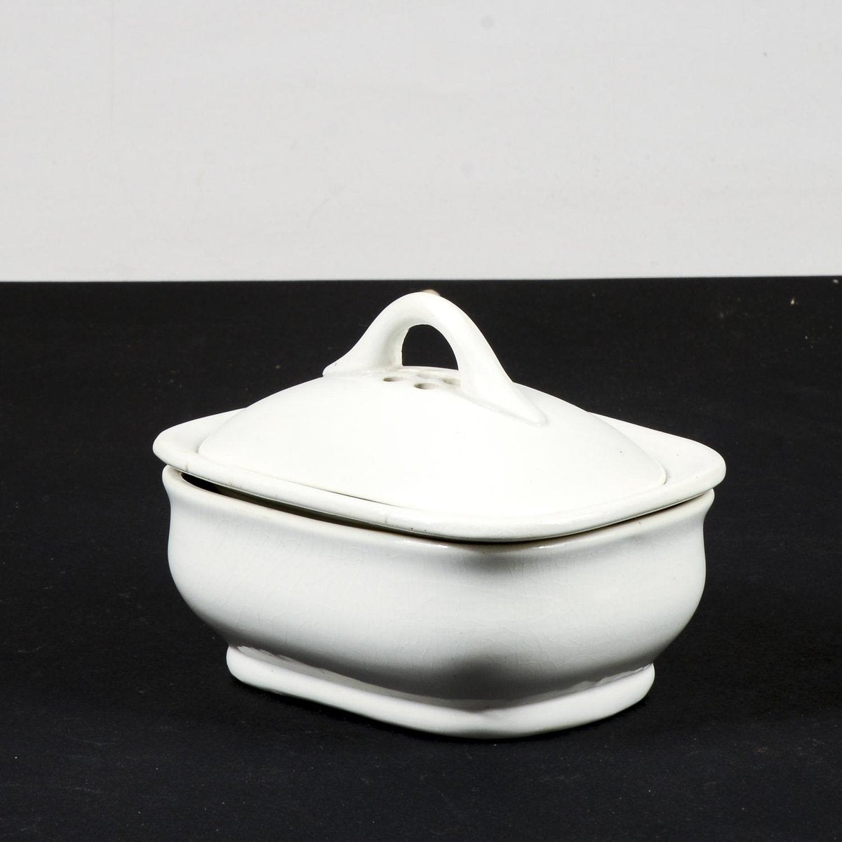 White Ceramic Box or Soap Holder by S.C. Richard