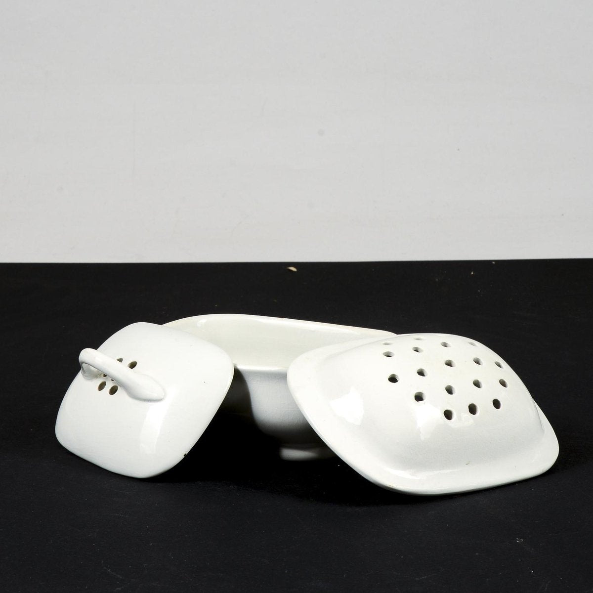 White Ceramic Box or Soap Holder by S.C. Richard