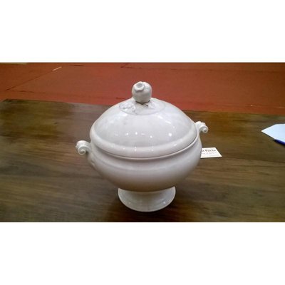 White Ceramic Round Tureen, 1800s-RAQ-687392