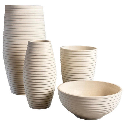 White Ceramic Set with Textured Design by Bitossi, 1990s, Set of 4