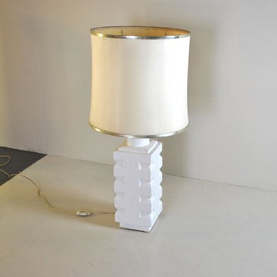 White Ceramic Table Lamp, 1960s-JQO-675443