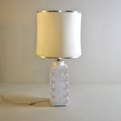 White Ceramic Table Lamp, 1960s-JQO-675443