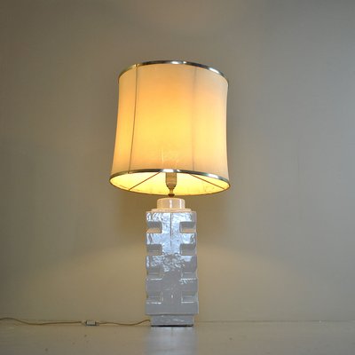 White Ceramic Table Lamp, 1960s-JQO-675443