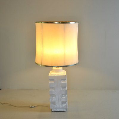 White Ceramic Table Lamp, 1960s-JQO-675443