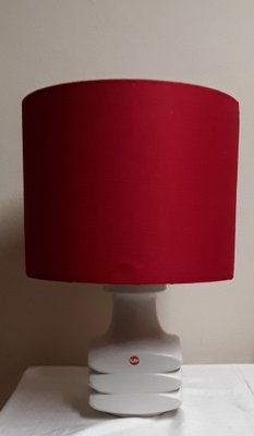 White Ceramic Table Lamp, 1970s-HOI-1756418