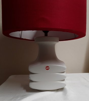 White Ceramic Table Lamp, 1970s-HOI-1756418