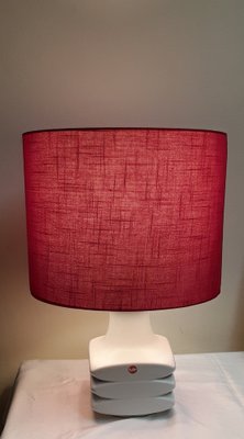 White Ceramic Table Lamp, 1970s-HOI-1756418