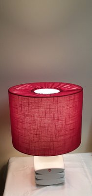 White Ceramic Table Lamp, 1970s-HOI-1756418