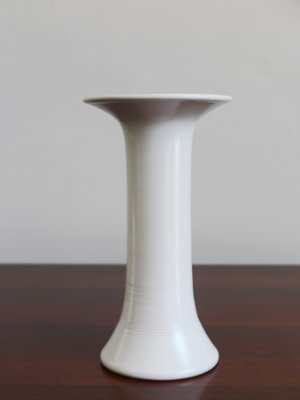 White Ceramic Vase by Franco Bucci, Pesaro, 1970s-CC-698645