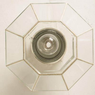 White Chrome and Clear Glass Flush Mount by Limburg, 1970-VDW-1300436